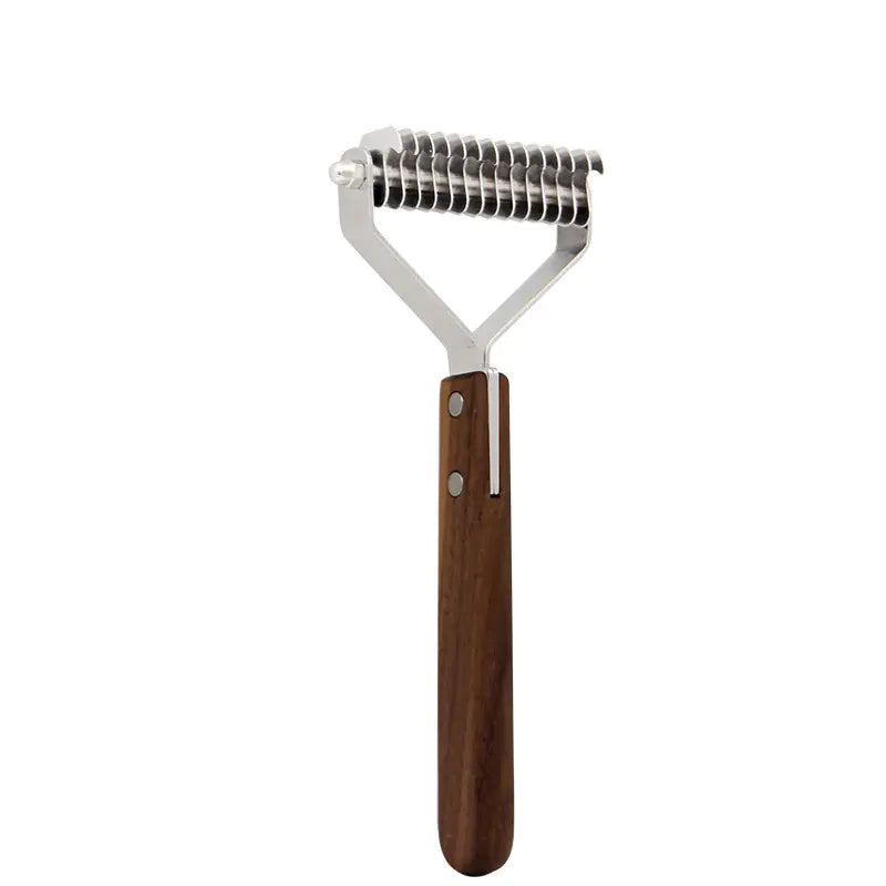 Wooden Dog Comb for De-shedding and Tangles