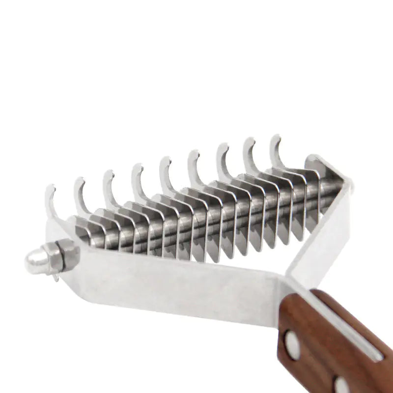 Wooden Dog Comb for De-shedding and Tangles