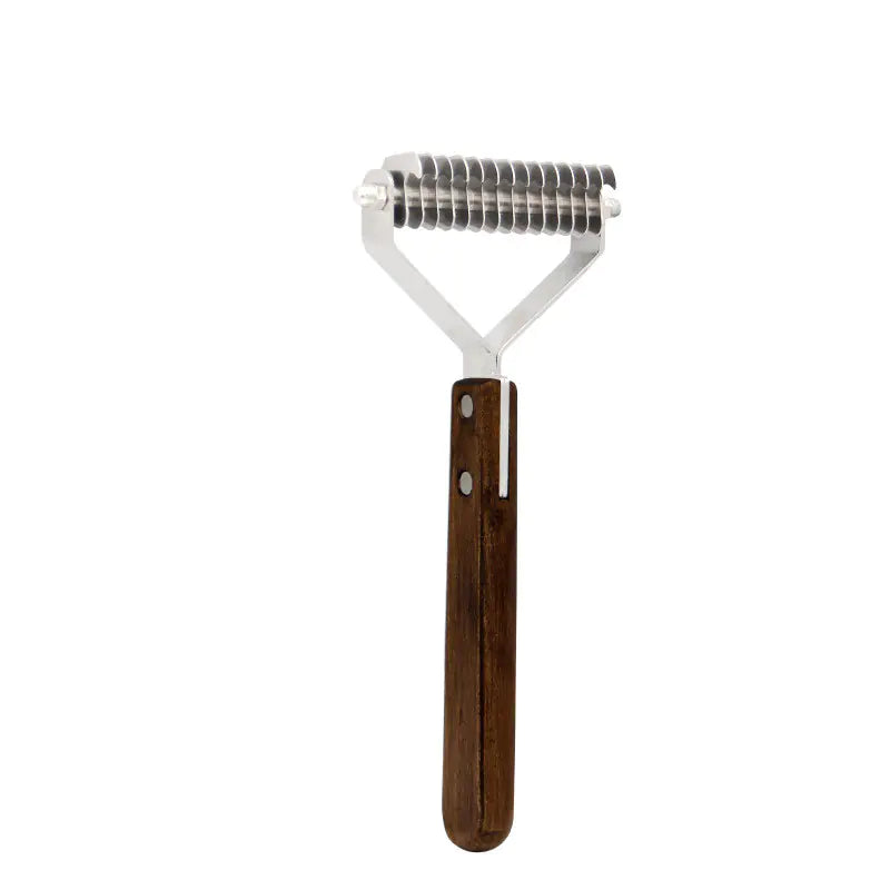 Wooden Dog Comb for De-shedding and Tangles